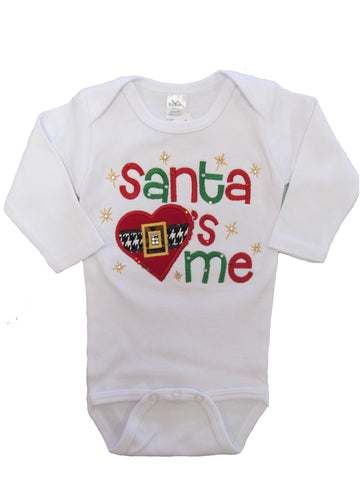 Santa Loves Me Onesie, Basically Bows & Bowties, All Things Holiday, Christmas, Christmas Clothing, Christmas Onesie, Christmas Top, Cyber Monday, First Christmas, Holiday, Holiday Clothing, 