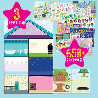 Crafttastic Wall Sticker Playhouse, Playmonster, cf-type-activity-toys, cf-vendor-playmonster, Crafttastic, Doll House, Playhouse, Playmonster, Sticker Doll House, stickers, Activity Toys - B