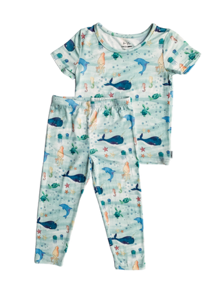 Two Peas Clothing Co Under the Sea S/S Pajama Set, Two Peas Clothing Co, cf-size-7y, cf-type-pajama-set, cf-vendor-two-peas-clothing-co, CM22, eieio, Short sleeve PAjama Set, Two Peas Clothin