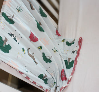Two Peas Clothing Co E-I-E-I-O Sleepea Blanket, Two Peas Clothing Co, cf-type-blanket, cf-vendor-two-peas-clothing-co, CM22, eieio, Farm Blanket, Two Peas Clothing Co, Two Peas Clothing Co Bl