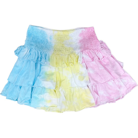 FBZ Global Love Pastel Tie Dye Layered Skirt, Flowers By Zoe, cf-size-large-10-12, cf-type-skirts, cf-vendor-flowers-by-zoe, FBZ, Flowers By Zoe, Pastel Tie Dye, Pastel tie Dye Layered Skirt,