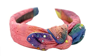 Bari Lynn Eyelet Twist Knot Headband with Crystals - Bright Tie Dye, Bari Lynn, Bari Lynn, Bari Lynn  Bright Tie Dye, Bari Lynn  Bright Tie Dye Eyelet Twist Knot Headband with Crystals, Bari 