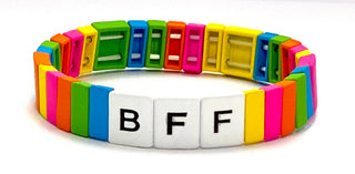 Bari Lynn Tile Bar Stretch Bracelet, Bari Lynn, Bari Lynn, Bari Lynn BFF Tile Bar Stretch Bracelet, Bari Lynn Bracelet, Bari Lynn Friends Tile Bar Stretch Bracelet, Bari Lynn Love Tile Bar St