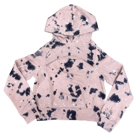 Paper Flower Tie Dye and Splatter Paint Peek A Boo Hoodie, Paper Flower, CM22, Hoodie, JAN23, Paper Flower, Paper Flower Sweatshirt, Sweatshirt, Tie Dye Hoodie, Shirts & Tops - Basically Bows