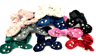 Bari Lynn Velvet Scrunchie with Pearls & Swarovski Crystals, Bari Lynn, Bari Lynn, Bari Lynn Hair Accessory, Bari Lynn Scrunchee, Bari Lynn Scrunchie, Bari Lynn Velour, Bari Lynn Velour Scrun