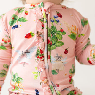 Posh Peanut Annabelle Ruffled Zippered Footie, Posh Peanut, Annabelle, Posh Peanut, Posh Peanut Footie, Posh Peanut Footie with Zipper, Posh Peanut Ruffled Zippered Footie, Posh Peanut Zipper