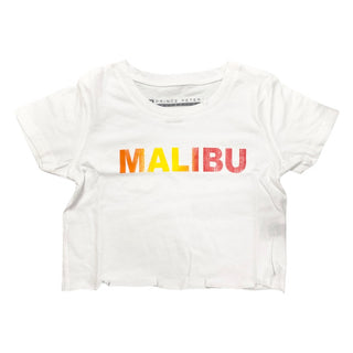 Prince Peter Tween Malibu Distressed Crop Tee - White, Prince Peter Collection, Crop Tee, Distressed, Distressed Crop Tee, Love, Malibu, Prince Peter, Prince Peter Collection, Prince Peter Lo