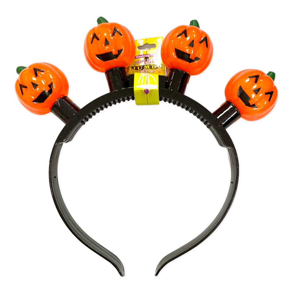 Halloween Jumbo Light Up Pumpkin Headband Basically Bows & Bowties