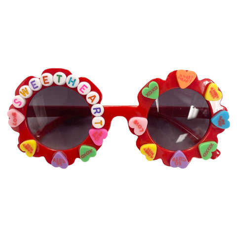 Sienna Sunnies Red Sweetheart Candy Heart Sunnies, Sienna Sunnies, Conversation Heart Sunnies, Heart Sunnies, Made in the USA, Red Sunglasses, Sienna Sunnies, Sunglasses, Sweetheart Sunnies, 