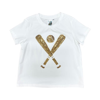 Queen of Sparkles Kids Gold Baseball S/S Tee, Queen of Sparkles, Baseball, Baseball Tee, cf-size-xl14, cf-type-shirts-&-tops, cf-vendor-queen-of-sparkles, Queen of Sparkles, Queen of Sparkles