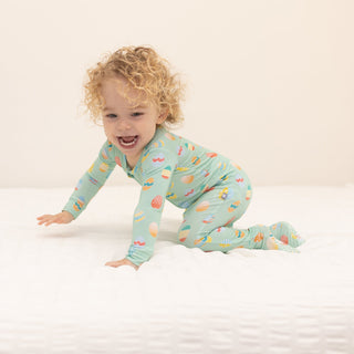 Macaron + Me Easter Eggs Footsie, Macaron + Me, cf-size-0-3-months, cf-size-6-9-months, cf-type-baby-&-toddler-sleepwear, cf-vendor-macaron-me, Easter, Easter Basket Ideas, Easter Pajamas, EB