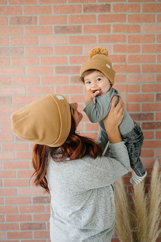 Cash & Co Mocha Beanie, Cash & Co, Beanie, Cash & Co Beanie, Cash & Co Hat, Cash & co., Cash and Co Beanie, Cash and Company, Hat, Hats, Kid Hat, Kids Hat, Mocha Beanie, Pom Beanie, Hat - Bas