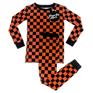 Dream Big Little Co Spooky Checkers L/S Dream Set, Dream Big Little Co, CM22, DBLC, Dream Big Little Co, Dream Big Little Co Halloween, Dream Big Little Co L/S Pajama Set, Dream Big Little Co