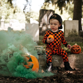 Dream Big Little Co Spooky Checkers L/S Dream Set, Dream Big Little Co, CM22, DBLC, Dream Big Little Co, Dream Big Little Co Halloween, Dream Big Little Co L/S Pajama Set, Dream Big Little Co