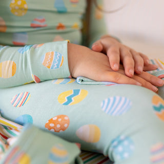 Macaron + Me Easter Eggs L/S Pajama Set, Macaron + Me, cf-size-10, cf-type-loungewear, cf-vendor-macaron-me, Easter, Easter Eggs, Easter Pajamas, EB Baby, EB Girls, Macaron + Me, Macaron + Me