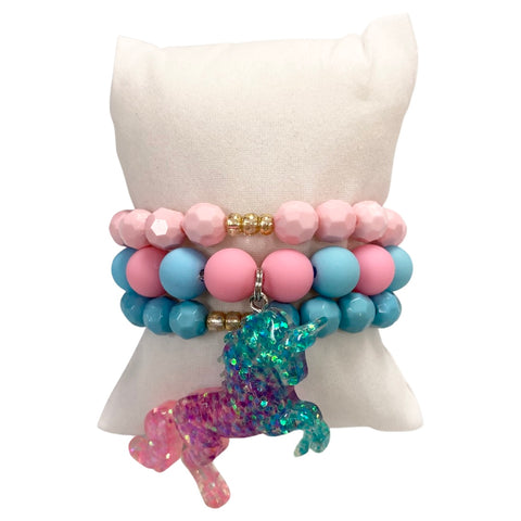 Girls Bracelet Stack - Unicorn Sparkle - Cotton Candy, Good Grace Design Co, Bracelet, Bracelet Stack, Bracelets, cf-type-bracelet, cf-vendor-good-grace-design-co, Good Grace Designs, Jewelry