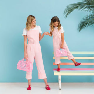 Sun Jellies Small Retro Basket - Berry Pink, Sun Jellies, Jelly Bag, Sun Jellies, Sun Jellies Bag, Sun Jellies Berry Pink, Sun Jellies Berry Pink Small Retro Basket, Sun Jellies Retro Basket,