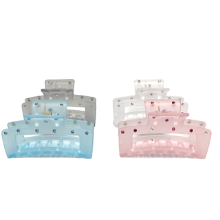 Bari Lynn Swarovski Crystal Frosted Rectangle Claw Clip - 4 Colors, Bari Lynn, Bari Lynn, Bari Lynn Claw Clip, Bari Lynn Hair Clip, Bari Lynn Swarovski Crystal Frosted Rectangle Claw Clip, Cl