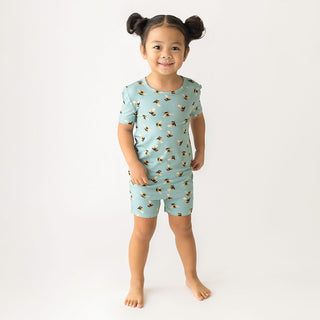 Posh Peanut Spring Bee Basic Short Sleeve & Short Length Pajama, Posh Peanut, Pajama, Pajamas, Posh Peanut, Posh Peanut Basic Loungewear with Shorts, Posh Peanut Loungewear, Posh Peanut Pajam