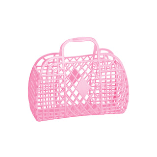 Sun Jellies Small Retro Basket - Bubblegum Pink, Sun Jellies, Jelly Bag, Sun Jellies, Sun Jellies Bag, Sun Jellies Bubblegum Pink, Sun Jellies Bubblegum Pink Small Retro Basket, Sun Jellies R