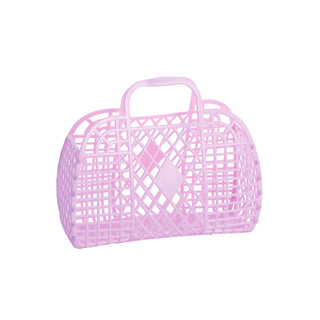 Sun Jellies Small Retro Basket - Lilac, Sun Jellies, cf-type-bag, cf-vendor-sun-jellies, Jelly Bag, Sun Jellies, Sun Jellies Bag, Sun Jellies Lilac Small Retro Basket, Sun Jellies Retro Baske