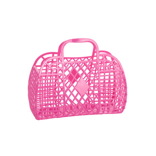 Sun Jellies Small Retro Basket - Berry Pink, Sun Jellies, Jelly Bag, Sun Jellies, Sun Jellies Bag, Sun Jellies Berry Pink, Sun Jellies Berry Pink Small Retro Basket, Sun Jellies Retro Basket,