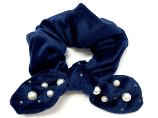 Bari Lynn Velvet Scrunchie with Pearls & Swarovski Crystals, Bari Lynn, Bari Lynn, Bari Lynn Hair Accessory, Bari Lynn Scrunchee, Bari Lynn Scrunchie, Bari Lynn Velour, Bari Lynn Velour Scrun