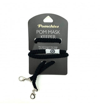 Pom-Keeper by Pomchies - Black, Pomchies, Goldie, Lanyard, Lanyard for MAsk, Mask Chain, Mask Lanyard, Mask Necklace, Pom Mask, Pom-Keeper, Pom-Keeper by Pomchies - Black, Pomchies, Pomchies 