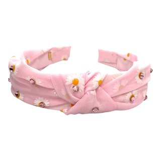 Bari Lynn Chiffon Daisy Twist Knot Headband with Crystals - 4 Colors, Bari Lynn, Bari Lynn, Bari Lynn Chiffon Daisy Twist Knot Headband with Crystals, Bari Lynn Daisy Twist Knot Headband with