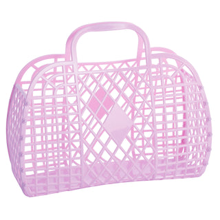 Sun Jellies Large Retro Basket - Lilac, Sun Jellies, cf-type-bag, cf-vendor-sun-jellies, Jelly Bag, Sun Jellies, Sun Jellies Bag, Sun Jellies Large Retro Basket, Sun Jellies Large Retro Baske