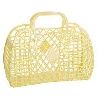 Sun Jellies Large Retro Basket - Yellow, Sun Jellies, cf-type-bag, cf-vendor-sun-jellies, Jelly Bag, Sun Jellies, Sun Jellies Bag, Sun Jellies Large Retro Basket, Sun Jellies Large Retro Bask