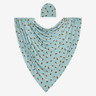 Posh Peanut Spring Bee Swaddle & Beanie Set, Posh Peanut, Baby, cf-type-swaddle-&-beanie-set, cf-vendor-posh-peanut, Infant, Posh PEanut, Posh Peanut Infant Swaddle & Beanie Set, Posh Peanut 