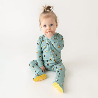 Posh Peanut Spring Bee Zippered Footie, Posh Peanut, Gender Neutral, Gender Neutral Baby Gift, Gender Neutral Footie, Gender Neutral Unisex, Posh Peanut, Posh Peanut Footie, Posh Peanut Footi