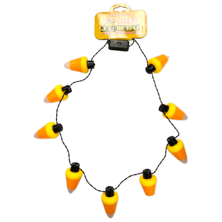 Halloween Jumbo Candy Corn Flashing Necklace, Lotsa Lites!, Boo Basket, Candy Corn Necklace, Halloween, Halloween Glow Necklace, Halloween Jumbo Candy Corn Flashing Necklace, Halloween Light 