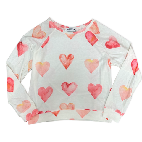 Brokedown Clothing Women's Watercolor Heart Sweatshirt, Brokedown Clothing, Brokedown Clothing, Brokedown Clothing Heart Sweatshirt, Brokedown Clothing Mommy & Me, Brokedown Clothing Valentin