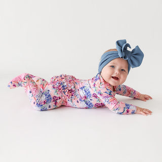 Posh Peanut Lyric Ruffled Zippered Footie, Posh Peanut, Lyric, Posh Peanut, Posh Peanut Footie, Posh Peanut Footie with Zipper, Posh Peanut Ruffled Zippered Footie, Posh Peanut Zippered Footi