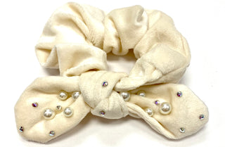 Bari Lynn Velvet Scrunchie with Pearls & Swarovski Crystals, Bari Lynn, Bari Lynn, Bari Lynn Hair Accessory, Bari Lynn Scrunchee, Bari Lynn Scrunchie, Bari Lynn Velour, Bari Lynn Velour Scrun