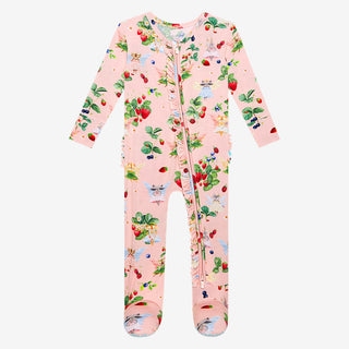 Posh Peanut Annabelle Ruffled Zippered Footie, Posh Peanut, Annabelle, Posh Peanut, Posh Peanut Footie, Posh Peanut Footie with Zipper, Posh Peanut Ruffled Zippered Footie, Posh Peanut Zipper