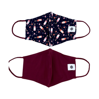 Pom Masks by Pomchies - Wine / Solid Burgundy, Pomchies, Els PW 11399, Face Mask, Face Mask by Pomchies, Face Mask for Adults, Face Mask Pomchie, Mask, Pocmhies Face Mask, POM MASKS, Pom Mask