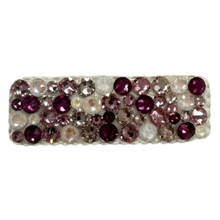 Bari Lynn All Over Swarovski Crystal Snap Clip - Pink / White, Bari Lynn, Bari Lynn, Bari Lynn Barrette, Bari Lynn Barrettes, Bari Lynn Snap, Bari Lynn Swarovski Crystal Snap Clip, Barrette, 