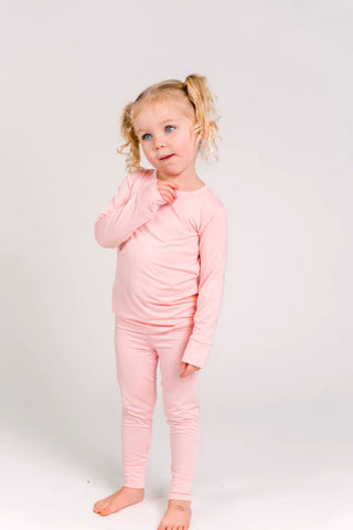 In My Jammers Solid Rose L/S 2pc PJ Set, In My Jammers, Bamboo, Bamboo Pajamas, cf-size-4t, cf-size-5t, cf-type-pajamas, cf-vendor-in-my-jammers, In My Jammers, In My Jammers L/S 2pc PJ Set, 