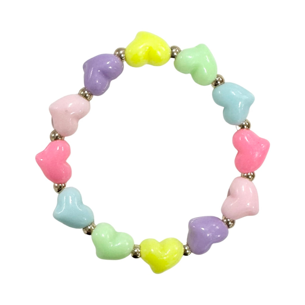Beaded Heart Bracelet Pastel Basically Bows & Bowties