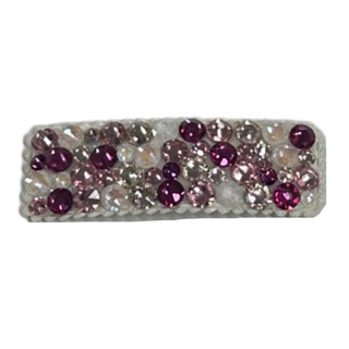 Bari Lynn All Over Swarovski Crystal Snap Clip - Pink / White, Bari Lynn, Bari Lynn, Bari Lynn Barrette, Bari Lynn Barrettes, Bari Lynn Snap, Bari Lynn Swarovski Crystal Snap Clip, Barrette, 