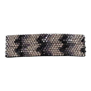 Bari Lynn Fully Crystallized Swarovski Crystal Zig Zag Snap Clip - Black / Grey, Bari Lynn, Bari Lynn, Bari Lynn Barrette, Bari Lynn Barrettes, Bari Lynn Fully Crystallized Swarovski Crystal 