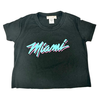 Tweenstyle by Stoopher Miami Black S/S Crop Tee, Tweenstyle, Boxy Tee, cf-size-12, cf-size-6, cf-type-top, cf-vendor-tweenstyle, Crop Top, Miami, Tweenstyle, Tweenstyle by Stoopher, Top - Bas