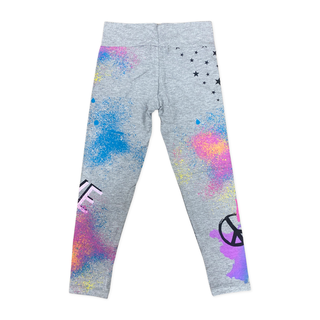 FBZ  Smile Love Air Brush Grey Leggings, Flowers By Zoe, Air Brush, Air Brush Leggings, cf-size-5, cf-type-pants, cf-vendor-flowers-by-zoe, CM22, FBZ, FBZ  Smile Love Air Brush Grey Leggings,