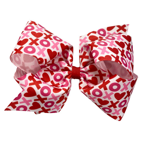 King XOXO Hair Bow on Clippie, Wee Ones, Alligator Clip, Alligator Clip Hair Bow, Clippie, Clippie Hair Bow, Hair Bow, Hair Bow on Clippie, Hair Bows, King XOXO Hair Bow on Clippie, Pinch Cli