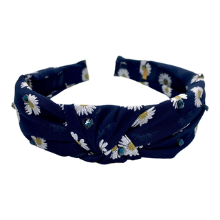 Bari Lynn Chiffon Daisy Twist Knot Headband with Crystals - 4 Colors, Bari Lynn, Bari Lynn, Bari Lynn Chiffon Daisy Twist Knot Headband with Crystals, Bari Lynn Daisy Twist Knot Headband with