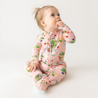 Posh Peanut Annabelle Ruffled Zippered Footie, Posh Peanut, Annabelle, Posh Peanut, Posh Peanut Footie, Posh Peanut Footie with Zipper, Posh Peanut Ruffled Zippered Footie, Posh Peanut Zipper