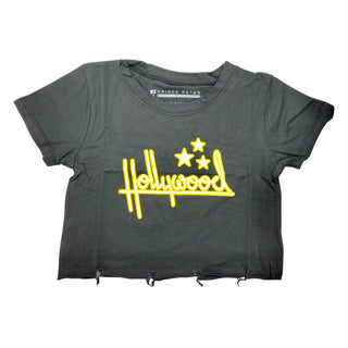Prince Peter Tween Hollywood Stars Crop Tee, Prince Peter Collection, Crop Tee, Distressed, Distressed Crop Tee, Hollywood, Hollywood Stars, Prince Peter, Prince Peter Collection, Prince Pete